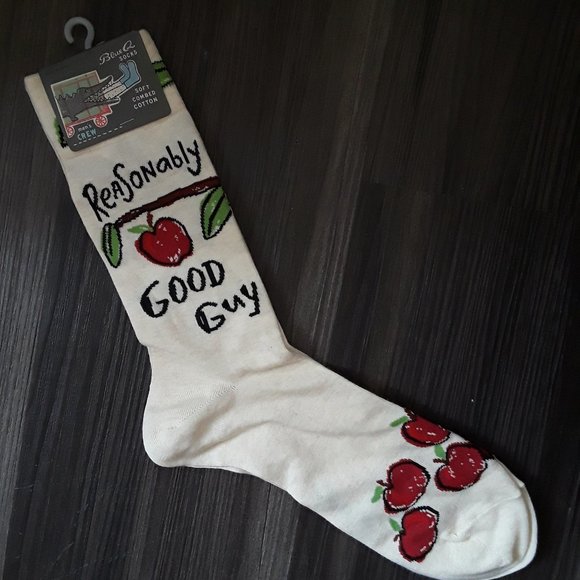 Men's 'Reasonably Good Guy' Crew Socks - Picture 1 of 2